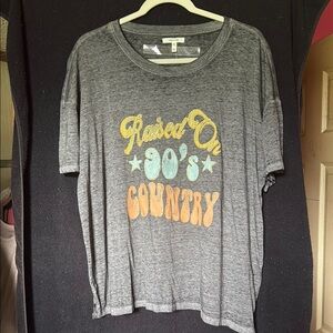 Maurices Gray Tee with 90's Country Graphic
